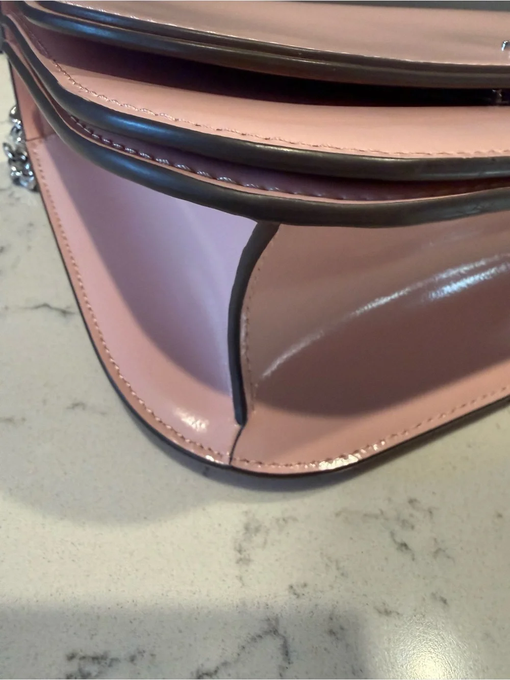 Tory Burch Pale Pink Leather Chain Crossbody Bag